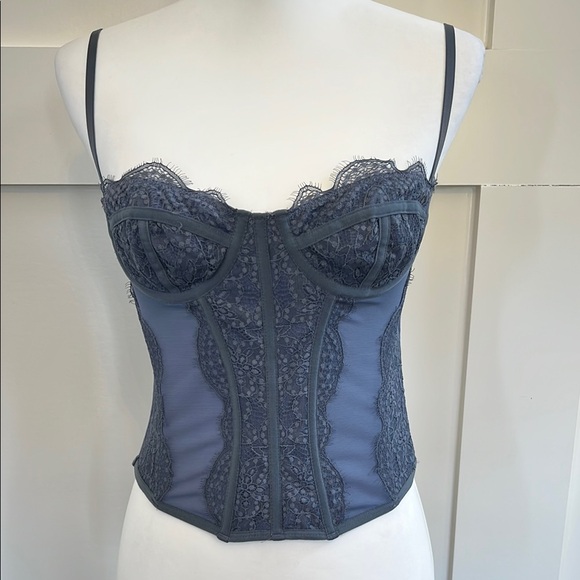 Urban Outfitters Gray Lace Corset - Picture 2 of 5